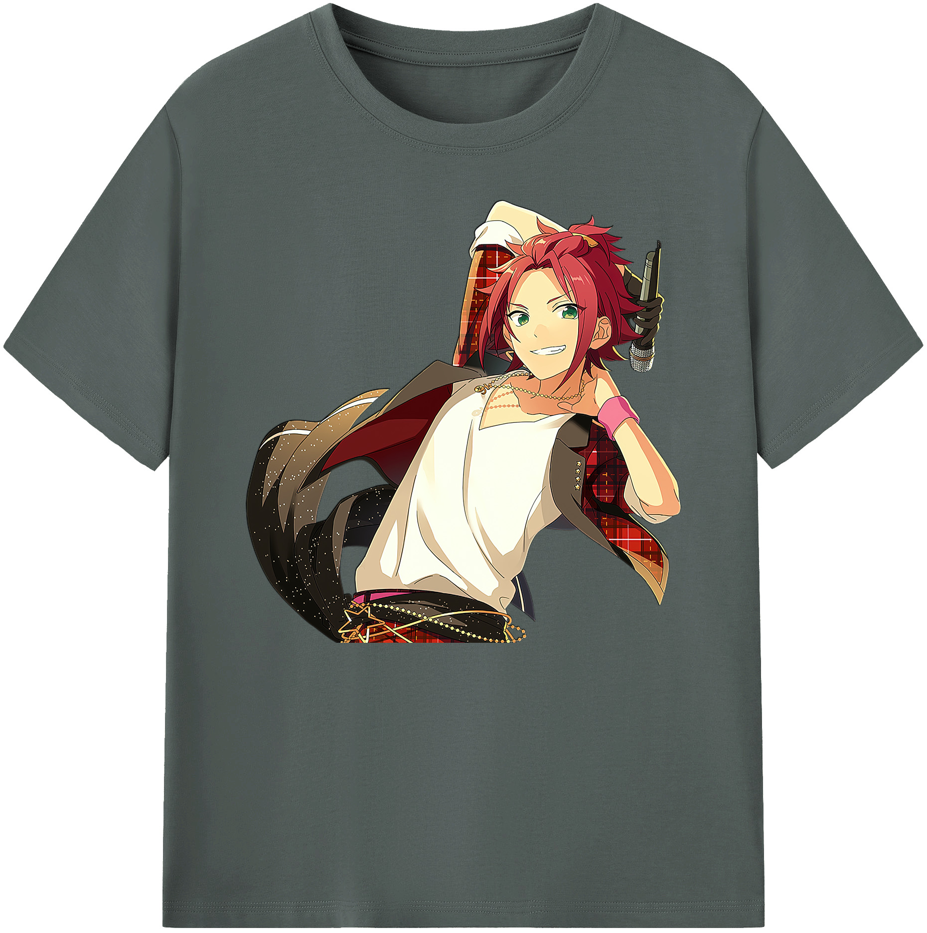 （画像用） あんさんぶるスターズ! Ensemble Stars 綿100％ メンズ半袖Tシャツ｜肌触りやわらか＆通気性